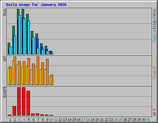 Daily usage for January 2026